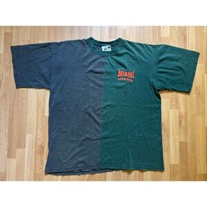 Vintage Wolf T-Shirt (Men's XL) • Embroidered Miami Hurricanes, Sports